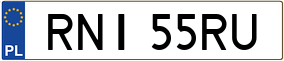 Trailer License Plate
